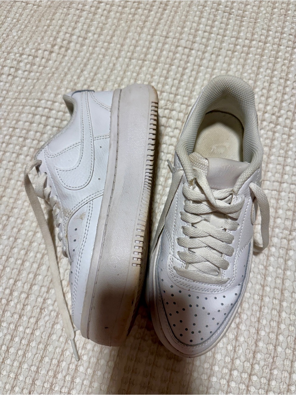 Nike White Low-Top Leather Sneakers